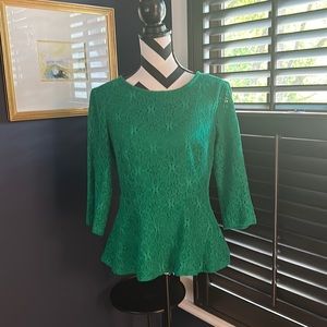 Lace, peplum top